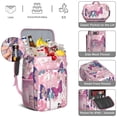 thumbnail image 3 of Floral Butterfly Design Insulated Backpack Cooler – Leakproof Lunch Bag with Tropical Pattern, Great for Hiking, Beach Days & Outdoor Use, 3 of 6