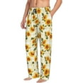 thumbnail image 6 of Sikiie Light Green Plaid Sunflower Mens Pajama Pants Sleep & Lounge Pants, PJ Bottoms With elastic waistb and Pockets Small, 6 of 6