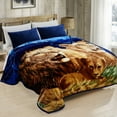 thumbnail image 2 of JML Soft Plush Fleece Blanket for Bed Queen 75"x87" 5lb,2 Ply Raschel Blanket Lion&Dolphin, 2 of 7