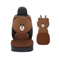 thumbnail image 1 of Cojín de asiento de coche cómodo, transpirable y refrescante, con dibujos animados, para coche, oso pardo, 1 of 5