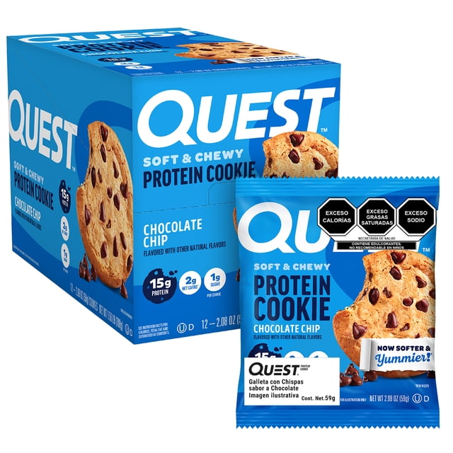 Galleta Quest Nutrition con Chispas de chocolate PCCC12