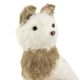 thumbnail image 3 of Northlight 9.25" White Sisal Fox with Gold Glitter Christmas Figure, 3 of 5