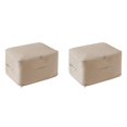 thumbnail image 1 of (2-Pack) Rinsvye Sateen Quilt Down Jacket Zipped Storage Bags Storage Bag Compression Bag Sweater Storage Bags Moth Proof Silk Quilt Finishing Bag Under Bed Storage Dorm Room Down Jacket and Bedding, 1 of 5