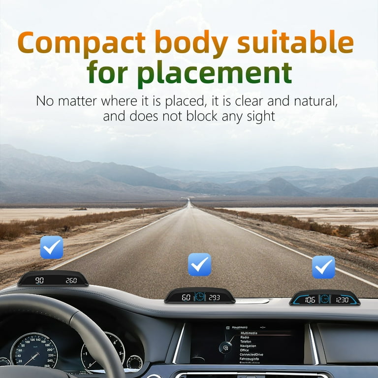 ACECAR Digital GPS Speedometer, Head Up Display with Speed MPH
