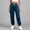 Blue, variant on Tqcoqu Cargo Joggers for Women High Waisted Drawstring Elastic Waist Trousers Sporty Pant with Pockets,Blue,Women's S-XXL