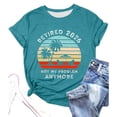 thumbnail image 2 of Trendfront Womens Retirement Graphic T Shirts Crewneck Short Sleeve Retired 2026 Not My Problem Anymore Vintage Sunset Graphic Casual Tee Tops, 2 of 3