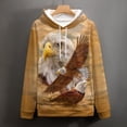 thumbnail image 5 of LAOLIUSN Funny American Flag Eagle Hoodie USA Bald Eagle Graphic Sweatshirt S-4XL, 5 of 7