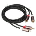 thumbnail image 2 of 2RCA Male to 2RCA Male Audio Cable Gold Plated Double for RCA Cord for TV to Amplifier, 2 of 8