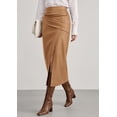 thumbnail image 4 of PRETTYGARDEN Faux Leather Long Skirts for Women High Waisted Front Slit,Elegant Bodycon Midi,Work Office Business Casual Clothes,Fall Outfits,Party Cocktail Pencil Skirt, 4 of 8