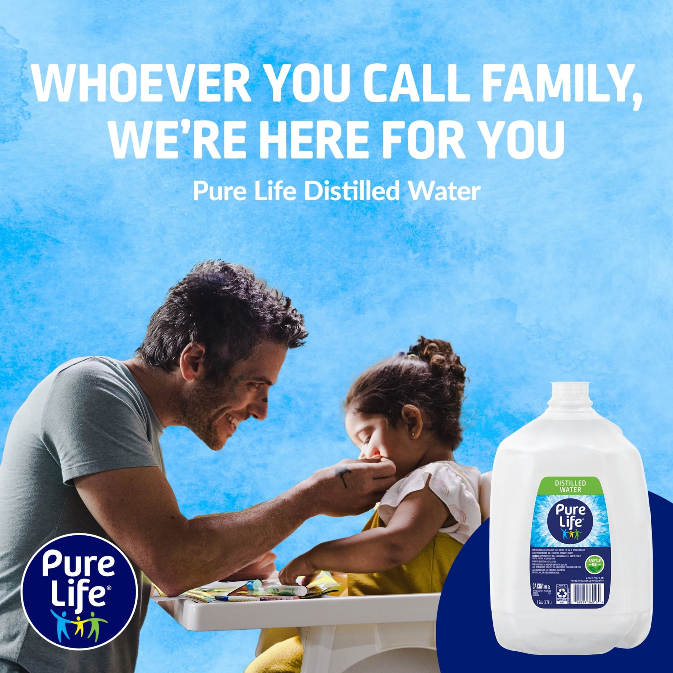 Pure Life Distilled Water, 1 Gallon, Single Plastic Jug