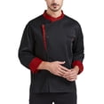 thumbnail image 6 of Unisex Chef Jacket Men's Chef Coat Restaurant Kitchen Chef Uniform Black 3XL, 6 of 6