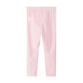thumbnail image 3 of HILEELANG Toddler Girls Leggings 3-Pack Set Cotton Casual Solid Pink Green Tights Pants 2T, 3 of 4