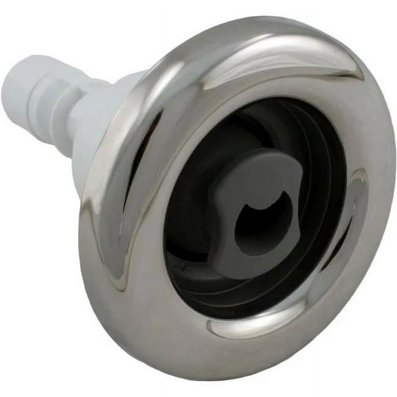 HydroQuip  Stainless Steel Cyclone II Micro Directional Jet, Chrome & Dark Gray