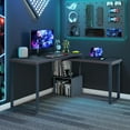 thumbnail image 2 of Home Office Computer Desk with 2-Tier Storage Shelf for Bedroom, Dorm, Study Room, 2 of 7