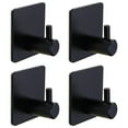 thumbnail image 1 of Ganchos de pared para toallas, de aluminio, para albornoces, para puerta de baño y hogar. Estilo negro 1, 1 of 9