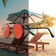 thumbnail image 3 of Gafas de sol Steampunk Yinane Lente roja Protección 400 Retro, 3 of 8