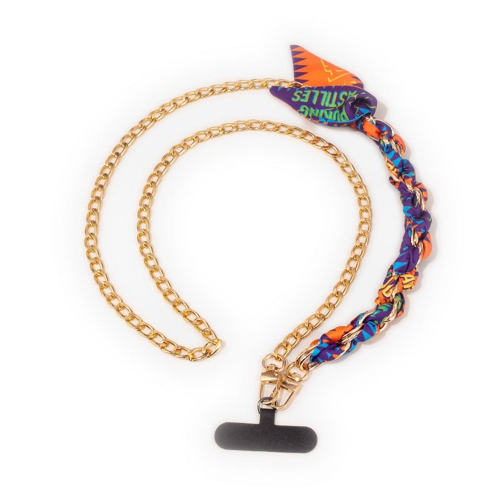Adjustable Metal Phone Lanyard - Long Crossbody Woven Strap, Personalized Phone Chain