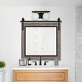 thumbnail image 5 of Hitchcock Butterfield 2585BD3030 30 x 30 in. Santa Fe Farmhouse Rustic Reclaimed Barn Door Mirror - Bathroom Mirror - Vanity Mirror - Wall Mirror - Decorative Mirror, Gray & Black, 5 of 6