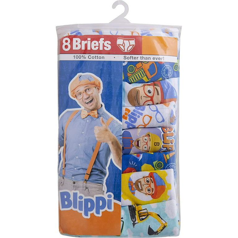 Blippi Boys Underwear - 8-Pack Cotton Toddler/Little Kid/Big Kid Size Briefs  Kids 