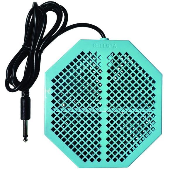 Cell Spa CS-900 Dos veces potente 6.5"" x 5.5"" Conjuntos de baño de pies de desintoxicación de iones Plana de doble bobina Conjunto de limpieza iónica Aqua de acero inoxidable Compatible con la mayor