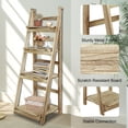 thumbnail image 5 of Fionafurn 4-Tier 44'' Ladder Shelf Bookshelf Bookcase Storage Display Plant Leaning Shelf Natural, 5 of 10