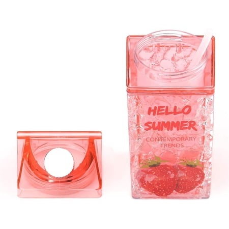 Milk Carton Water Bottle, Kids Water Bottle With Leak Proof Lids And