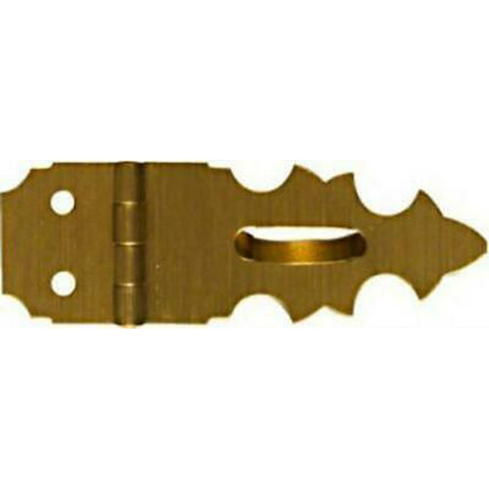 2PK 5/8" x 17/8" Antique Brass Finish Solid Brass Decorative Hasp 5/PK