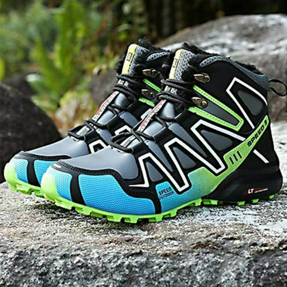 Mens Casual Sneakers Breathable Hiking Shoes Cycling Shoes PU for Outdoor Travel