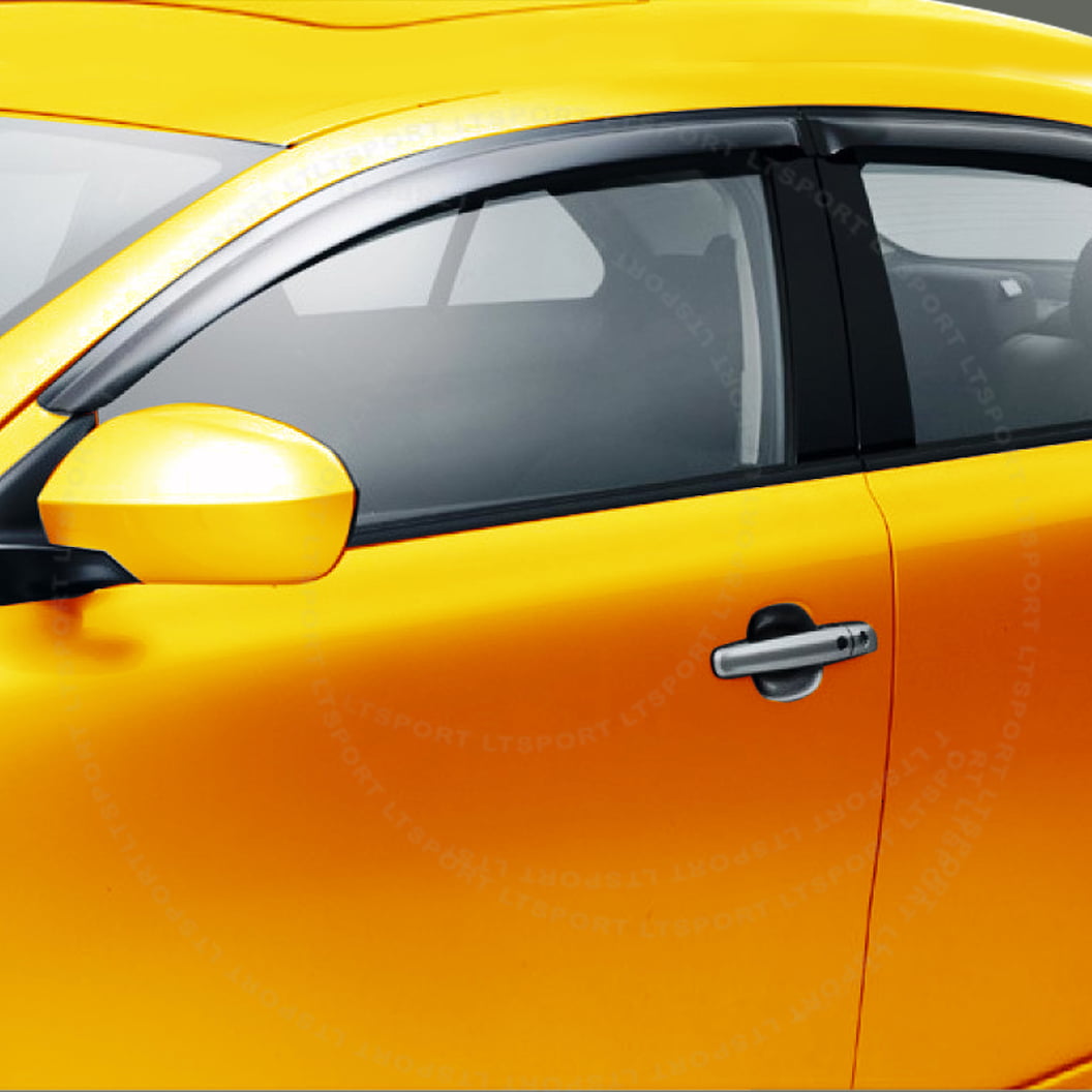 VioletLisa 4pcs Front Rear Smoke Sun/Rain Guard Vent Shade Window Visors for 03-08 Toyota Corolla 