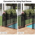 thumbnail image 5 of 4×2.5 ft Pool Fence Gate for Inground Pools, Mesh Pool Fence Door with Lock, Welded Frame with 350GMS Teslin Mesh, Black, 5 of 7