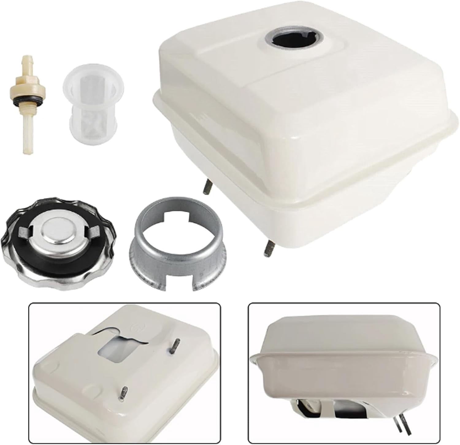 Fuel Tank for Honda GX140 GX160 GX200 Engine, 3L Petrol Tank Kit with Fuel Cap Fuel Filter and Fuel Line Fuel Tank Lawn Mower Replacement Parts