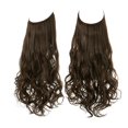 thumbnail image 3 of YOPTOP Invisible Wire Hair Extensions Synthetic 18 Inch Adjustable Size Secret Headband Hairpieces for Women Dirty Blonde,mediumashbrown, 3 of 6