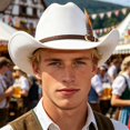 thumbnail image 2 of PLHWHYQ Vintage Short Brim Hat for Men Women, Faux Suede Dress Hat with Decorative Feather & Metal Badge White-d A, 2 of 4