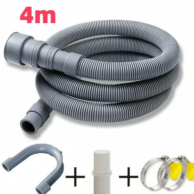 1.5/2/3/4M PVC Washing Machine Dishwasher Drain Waste Hose Extension Pipe With Bracket Set Wash Machine Ablaufschlauch #W0