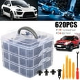 thumbnail image 2 of PENGXIANG 625PCS Car Retainer Clips Kits with Fastener Remover Cars Body Trim Clips Kits Plastic Cars Fasteners Kit Car Door Panel Bumper Fender Rivets Auto Parts Kits for Most Cars, 2 of 10