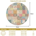 thumbnail image 3 of Pioneer Flower Floral Print Pattern Round Tablecloth 60 X 60 Inch, Wrinkle Resistant Wipeable Table Cloth for Kitchen Dining Picnic Patio Party, 3 of 6