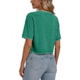 thumbnail image 4 of Sundazz Cropped T shirts for Women Oversized Vintage Cotton Tee Short Sleeve Summer Tops Casual Shirts, 4 of 8