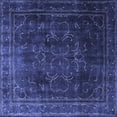thumbnail image 1 of Ahgly Company Indoor Square Persian Blue Traditional Area Rugs, 4' Square, 1 of 4