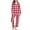 L820003-Red, variant on SwiftWear Womens Plaid Pajamas Long Sleeve Sleepwear Button Down Lapel Shirt and Pants 2 Piece PJs Set Soft Nightwear with Pocket M