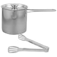 thumbnail image 1 of 1 set of Stainless Steel Fryer Kit Frying Pot Deep Frying Pot Kitchen Handheld Food Tong, 1 of 8