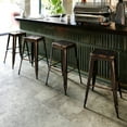 thumbnail image 5 of Flash Furniture Kai Commercial Grade 30" High Backless Distressed Copper Metal Indoor-Outdoor Barstool, 5 of 11