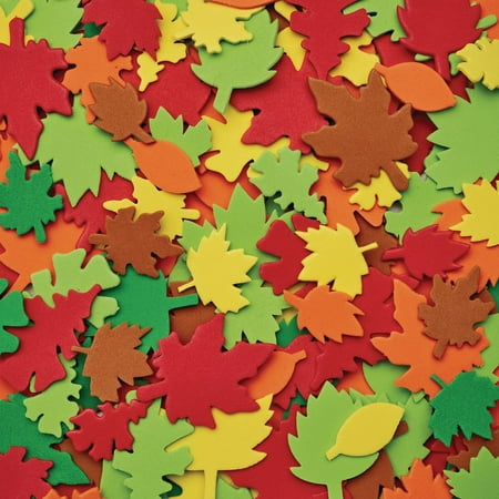 UPC: 0191487016919 | Colorations Colorful Leaf Foam Shapes – 500 Pieces