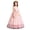 Pink, variant on CHEEREAM Kids Polka Dot Bow Dresses Elegant Sleeveless Breathable Tulle Layered Full Illusion Neck Dress Party Birthday Long Gown Princess Dress For Girls
