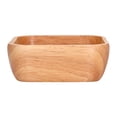 thumbnail image 1 of Rubber Wood Salad Bowl Handcrafted Elegant Square Tableware for Party Snacks, 1 of 7