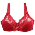 thumbnail image 2 of MVRLSH Jelly Bras For Women Womens Bcdef Cup Lace Bra Plus Size Breathable Soft Everyday Casual Wear Multicolor 80D-105F, 2 of 4