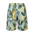 thumbnail image 2 of joogoo Mens Swim Trunks Lemon Floral and Leaves Beach Shorts Drawstring Elastic Waist Swimwear Bathing Suits S, 2 of 7