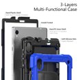 thumbnail image 6 of Case for Lenovo Tab M10 HD 2nd Gen 10.1 Inch 2020 with Screen Protector, 360 Degree Rotating Kickstand Hand Strap Heavy Duty Shockproof Cover with Shoulder Strap, Blue, 6 of 7
