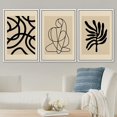 thumbnail image 2 of PixonSign Framed Canvas Print Wall Art Set Geometric Retro Vintage Polygon Variety Abstract Shapes Illustrations Modern Art Minimalism Decorative for Living Room, Bedroom, Office - 16"x24"x3 White, 2 of 5