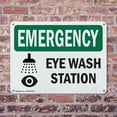 thumbnail image 4 of (2 Pack) Eye Wash Station OSHA Emergency Sign 24 Inch X 18 Inch Plastic Sign, Weather Resistant, UV Protected for Workplace, Business, and Construction Site, Made in the USA, 4 of 8