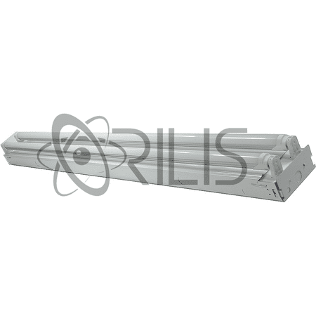

ORILIS 48 Watt White Flush Mount Hardwired 4 Ft 2-Light Ceiling Fixture – (2) 24W LED T8 Tubes Included - 6000 Total Lumens Cold/Bluish color (6500K)- 6000 Total Lumens